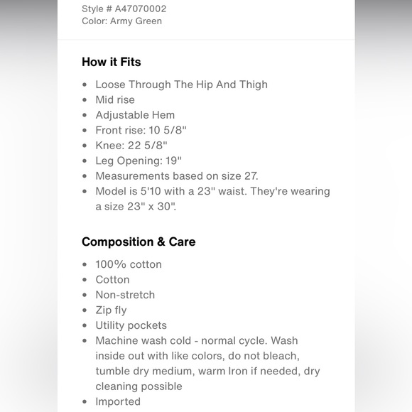 Levis vintage y2k cargos. NWT 28x30 olive green! - Picture 7 of 8